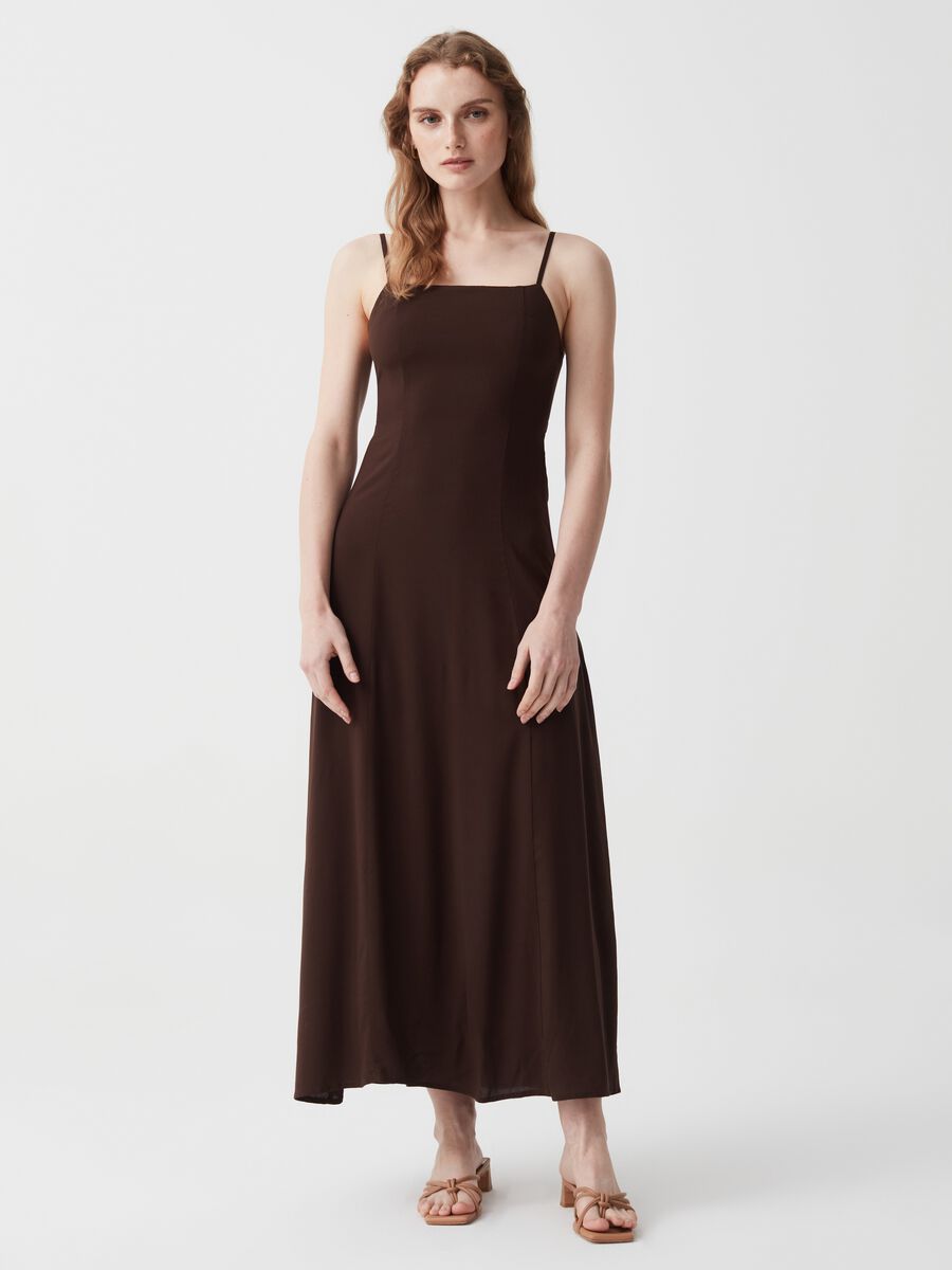 Long dress with cut-out detail_0