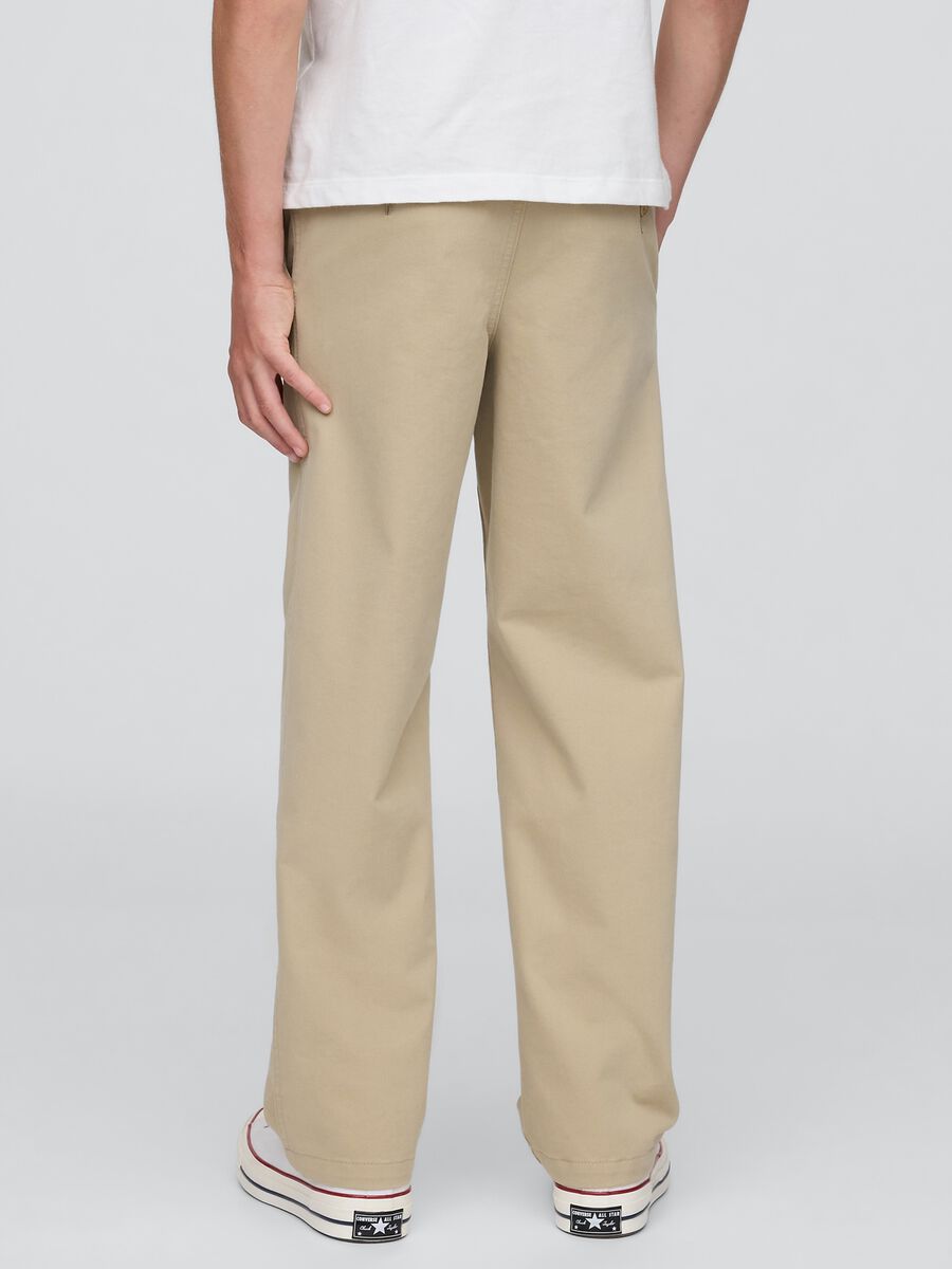 Pantaloni beige regular elasticizzati_2