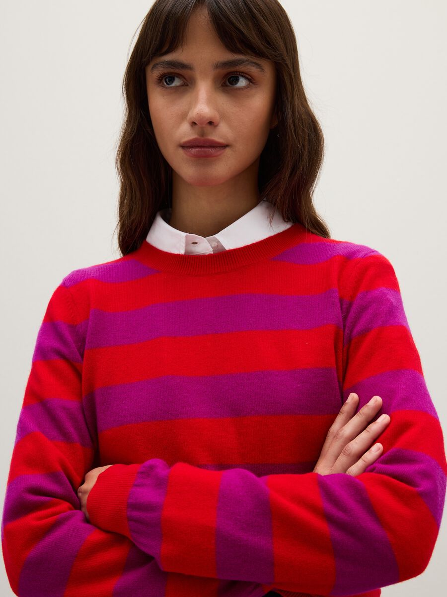 Maglione in pura lana multicolor regular fit_3