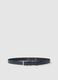Blue genuine leather belt_0