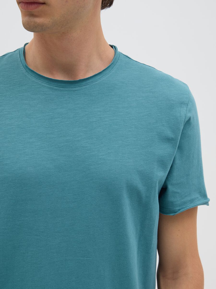 Men's Green Cotton T-Shirt, Regular Fit_2