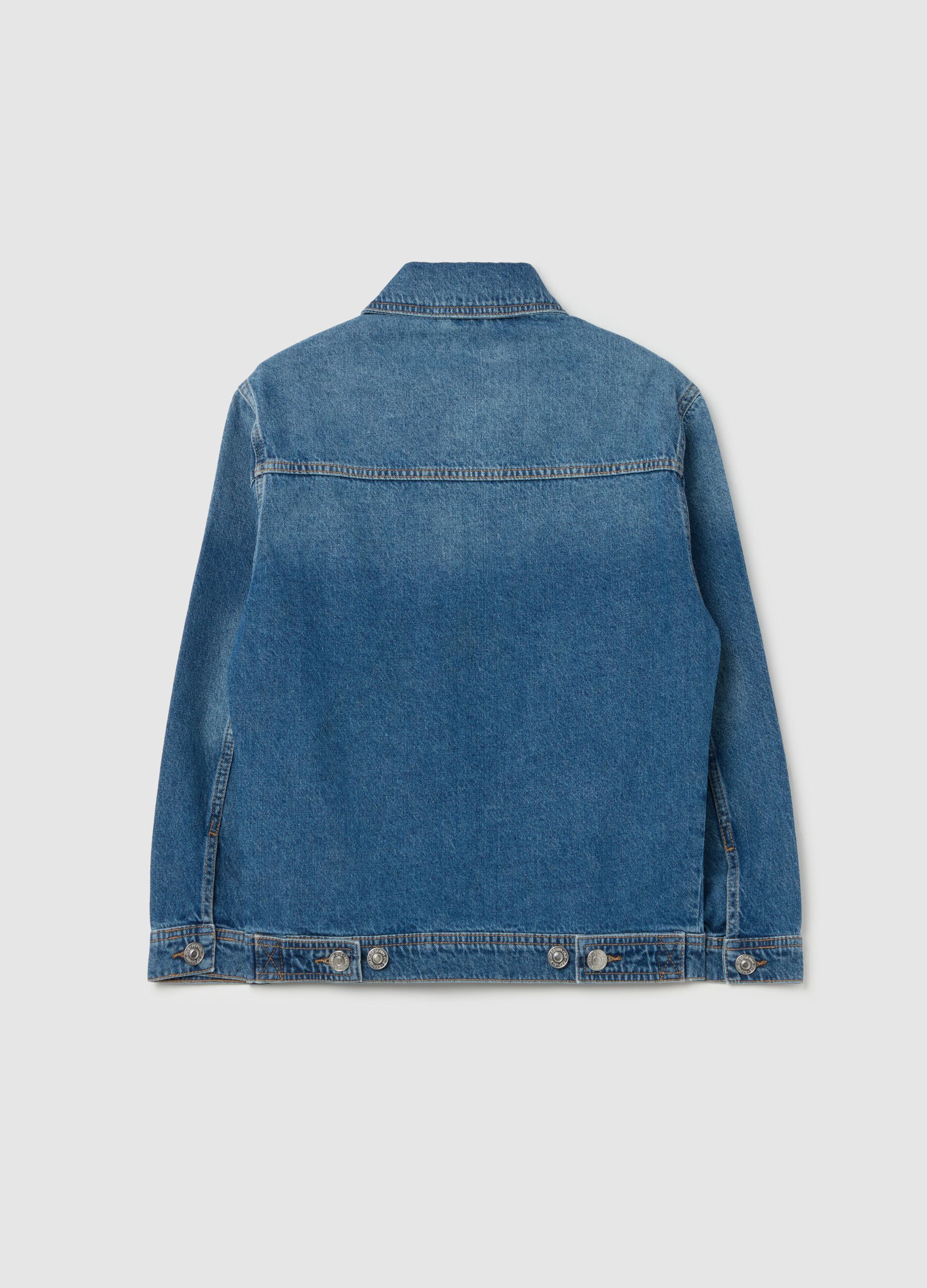 Giacca full-zip in denim