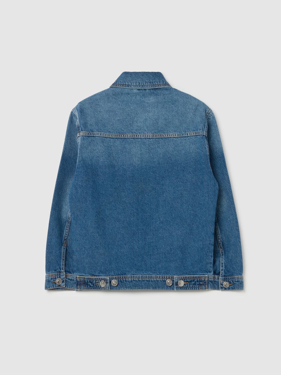 Giacca full-zip in denim_4