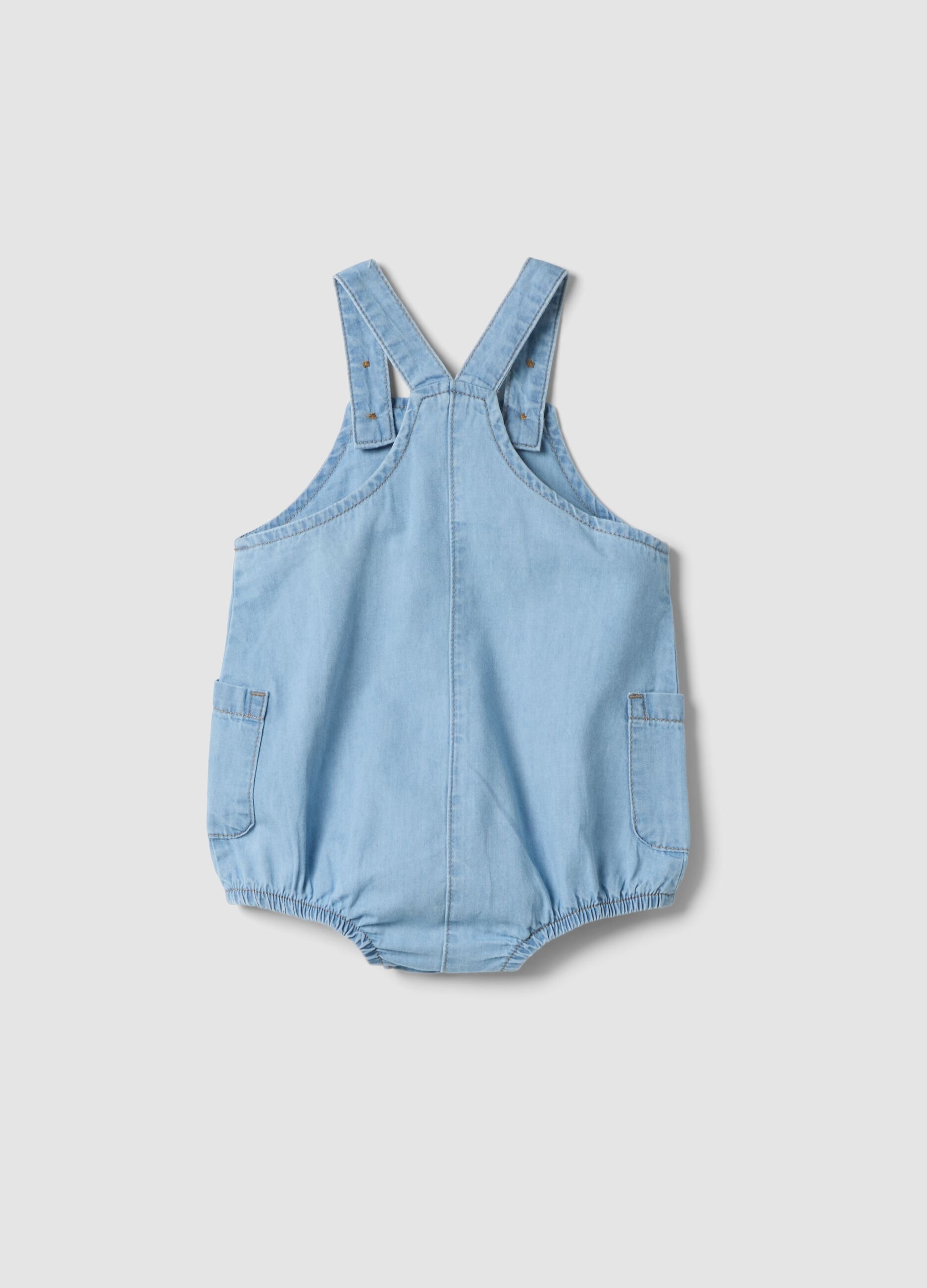 Sky Blue Pure Cotton Dungarees