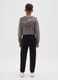 Boys' black pure cotton jogger trousers with regular fit_1