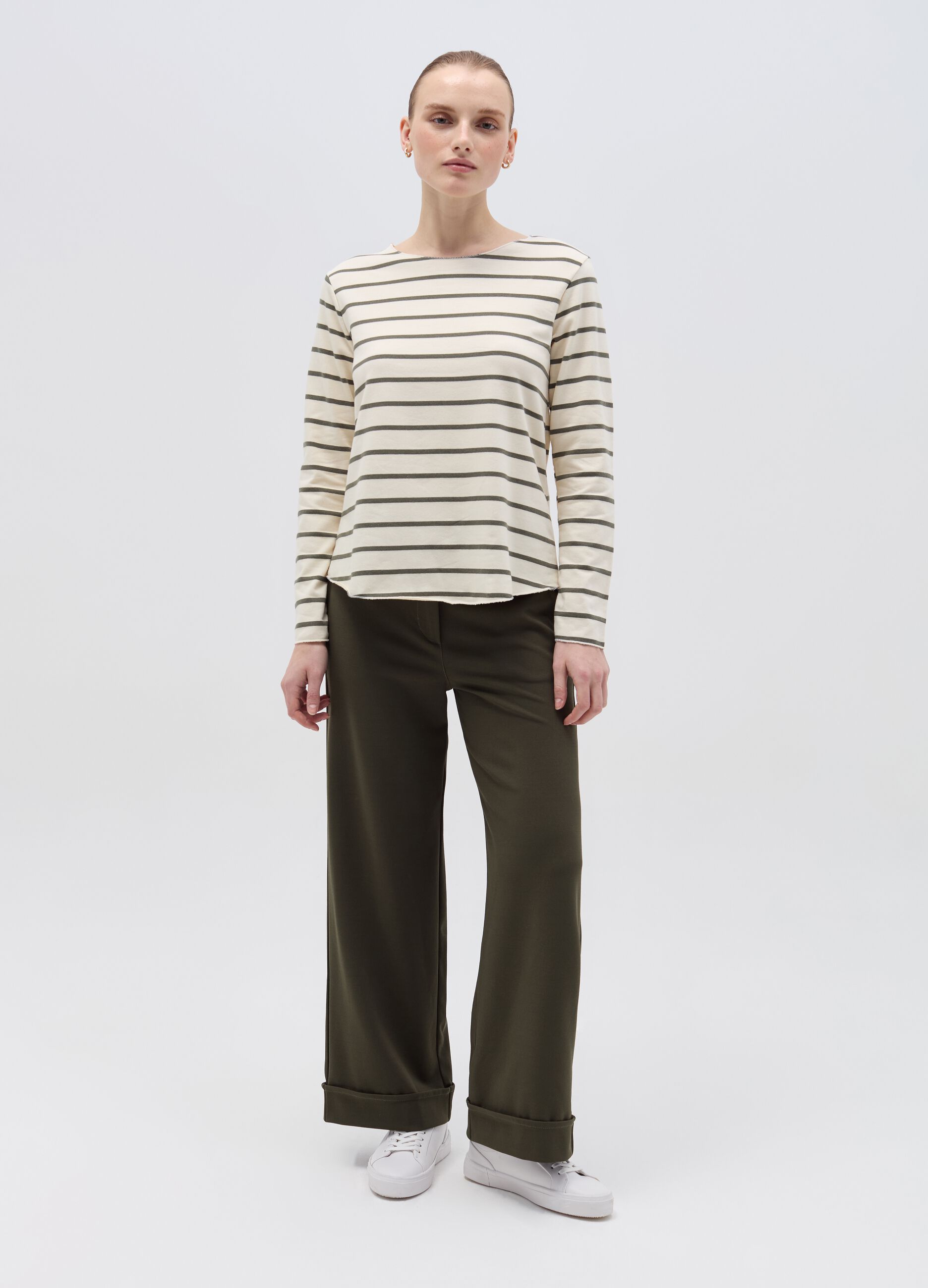 Ovs Pantalone wide leg con risvolti