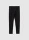 Girls' Black Stretch Cotton Treggings_4