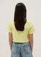 Yellow pure cotton boxy fit girl's T-shirt_1