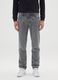 Regular fit grey cotton blend jeans_1