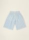 Sky Blue Pure Cotton Striped Trousers_2
