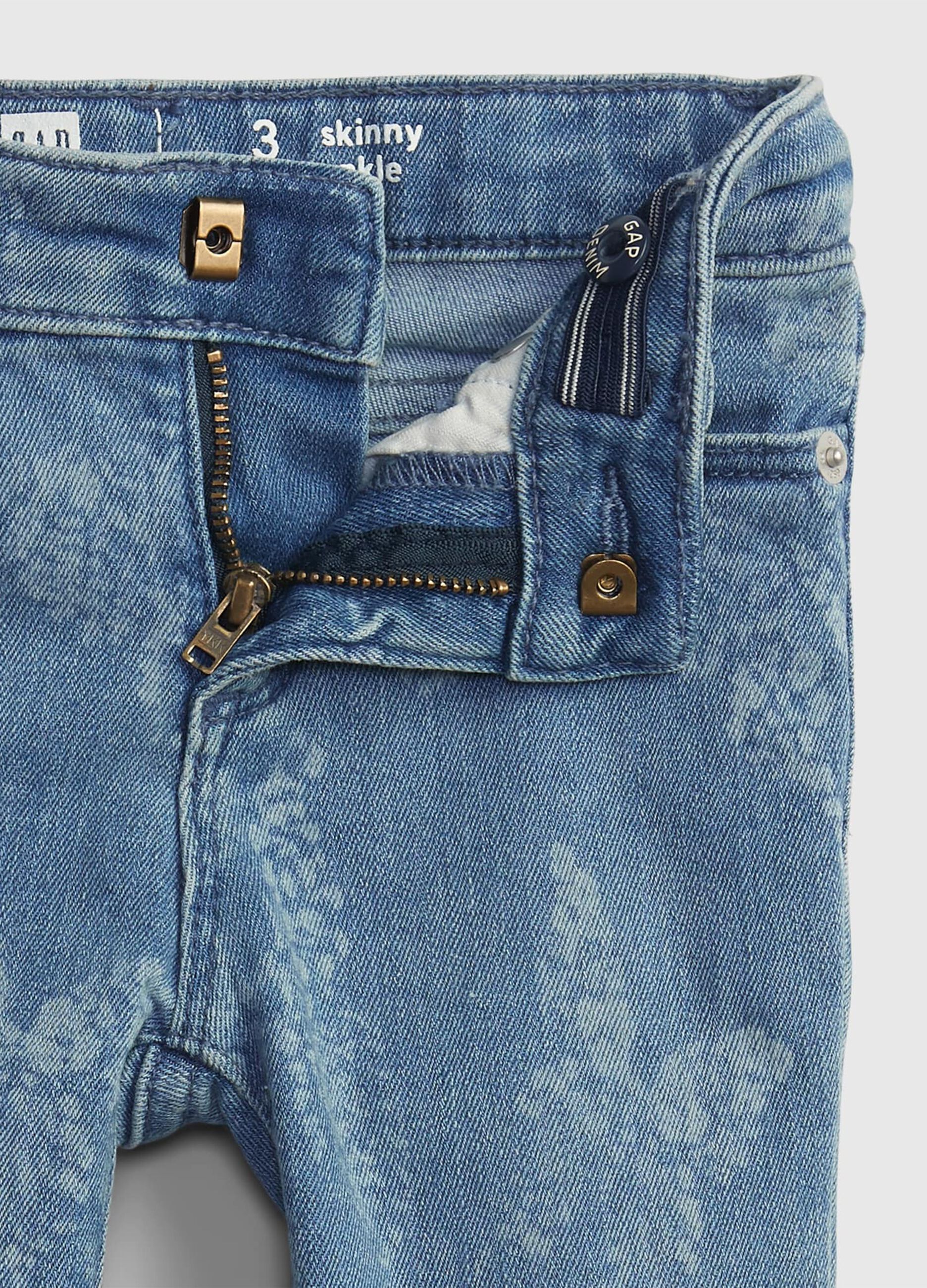 Skinny-fit jeans with butterflies print