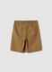 Brown regular-fit pure cotton Bermuda shorts_4