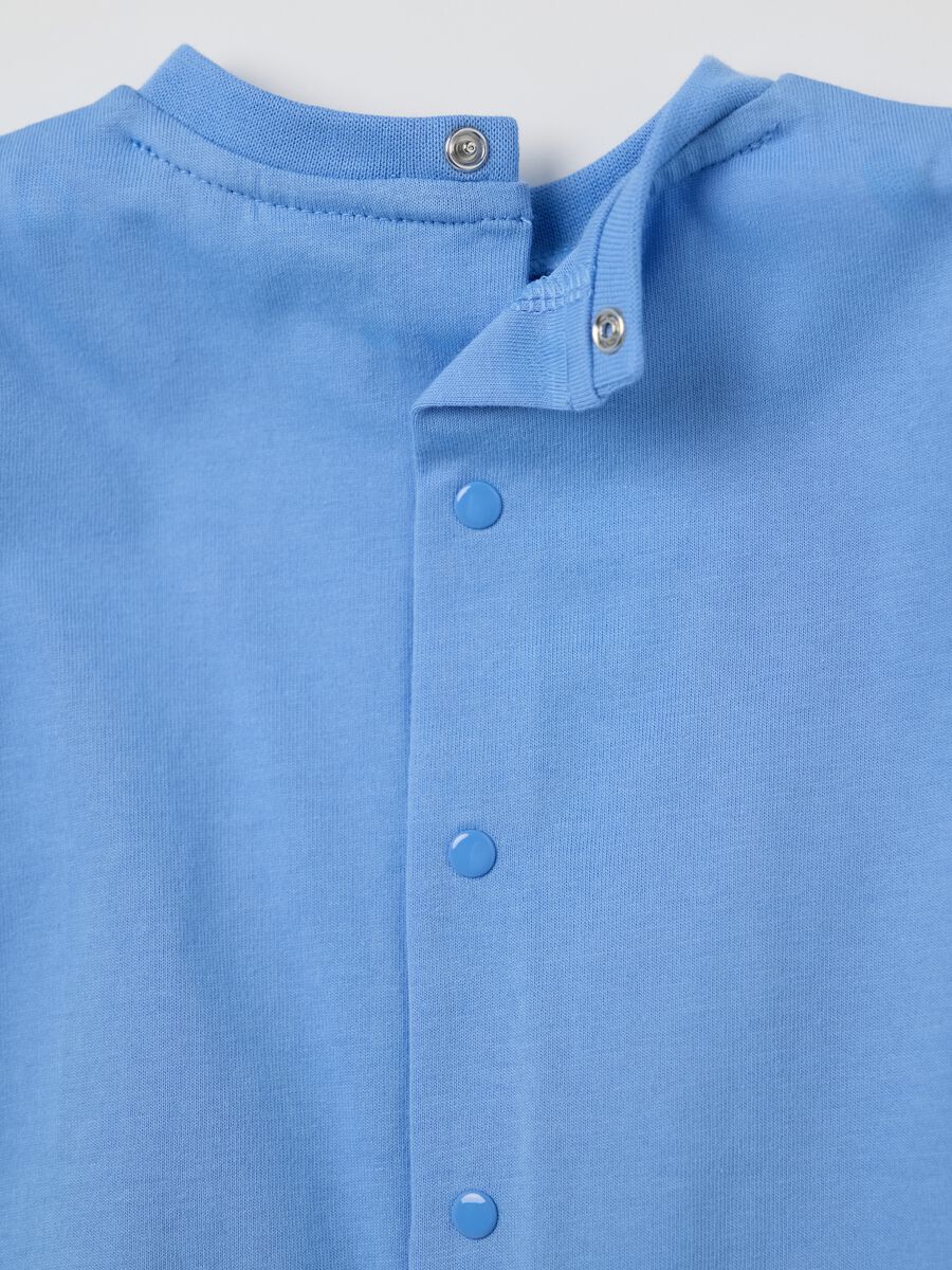 Organic Cotton Baby Romper Light Blue_3