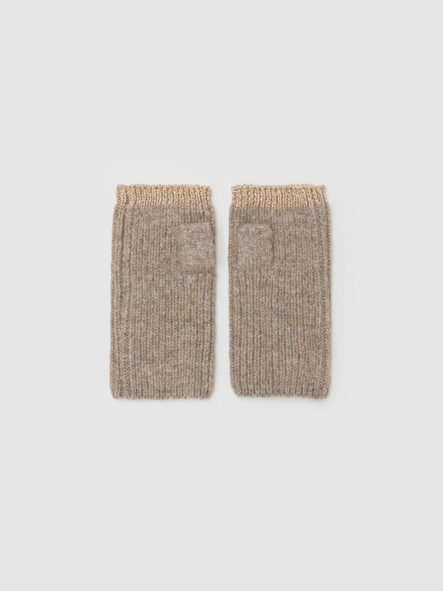 Fingerless gloves with lurex_1