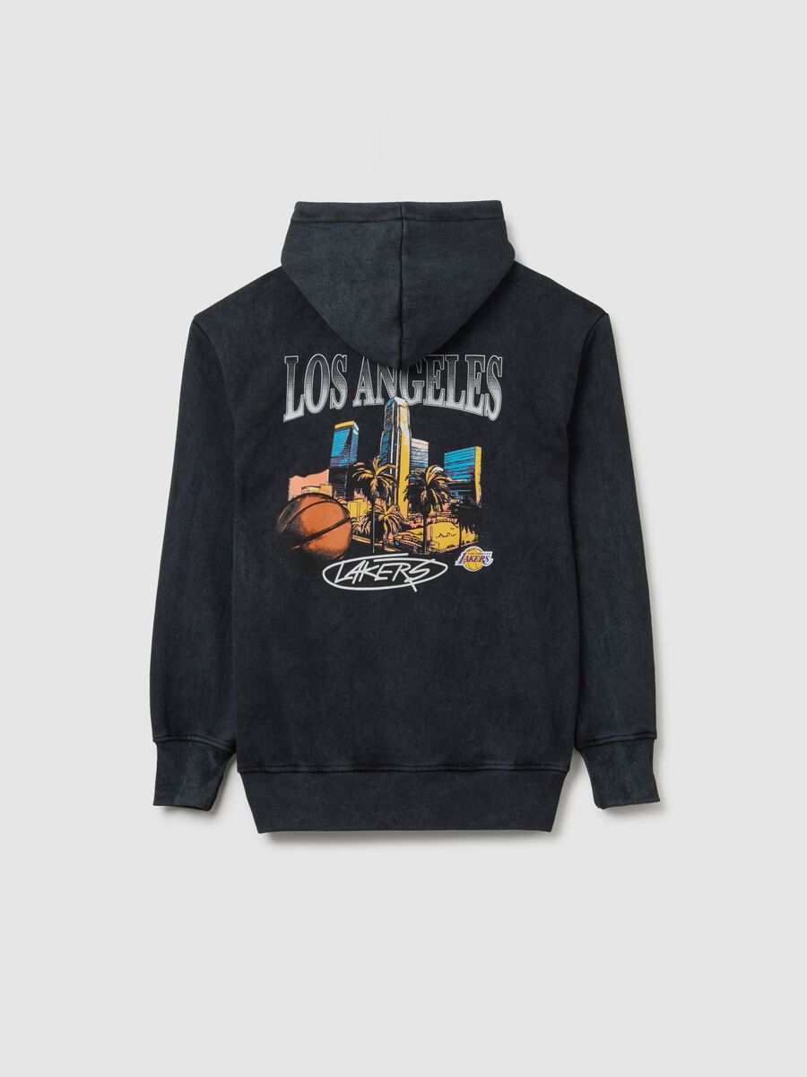 Children's black cotton blend sweatshirt regular fit Los Angeles Lakers_4