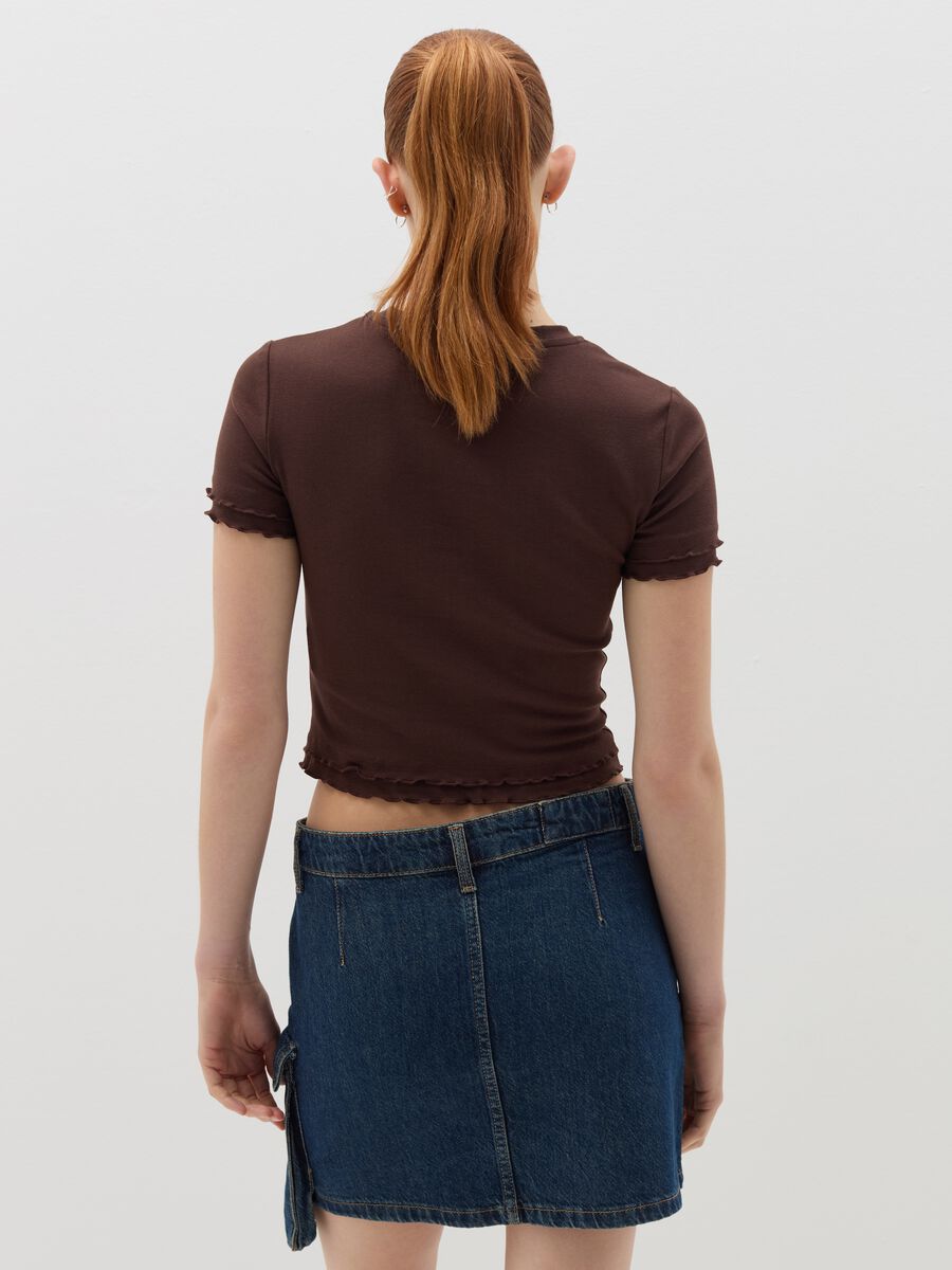 T-shirt with wavy trims_3