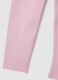 Girls' pink cotton stretch leggings, regular fit_3