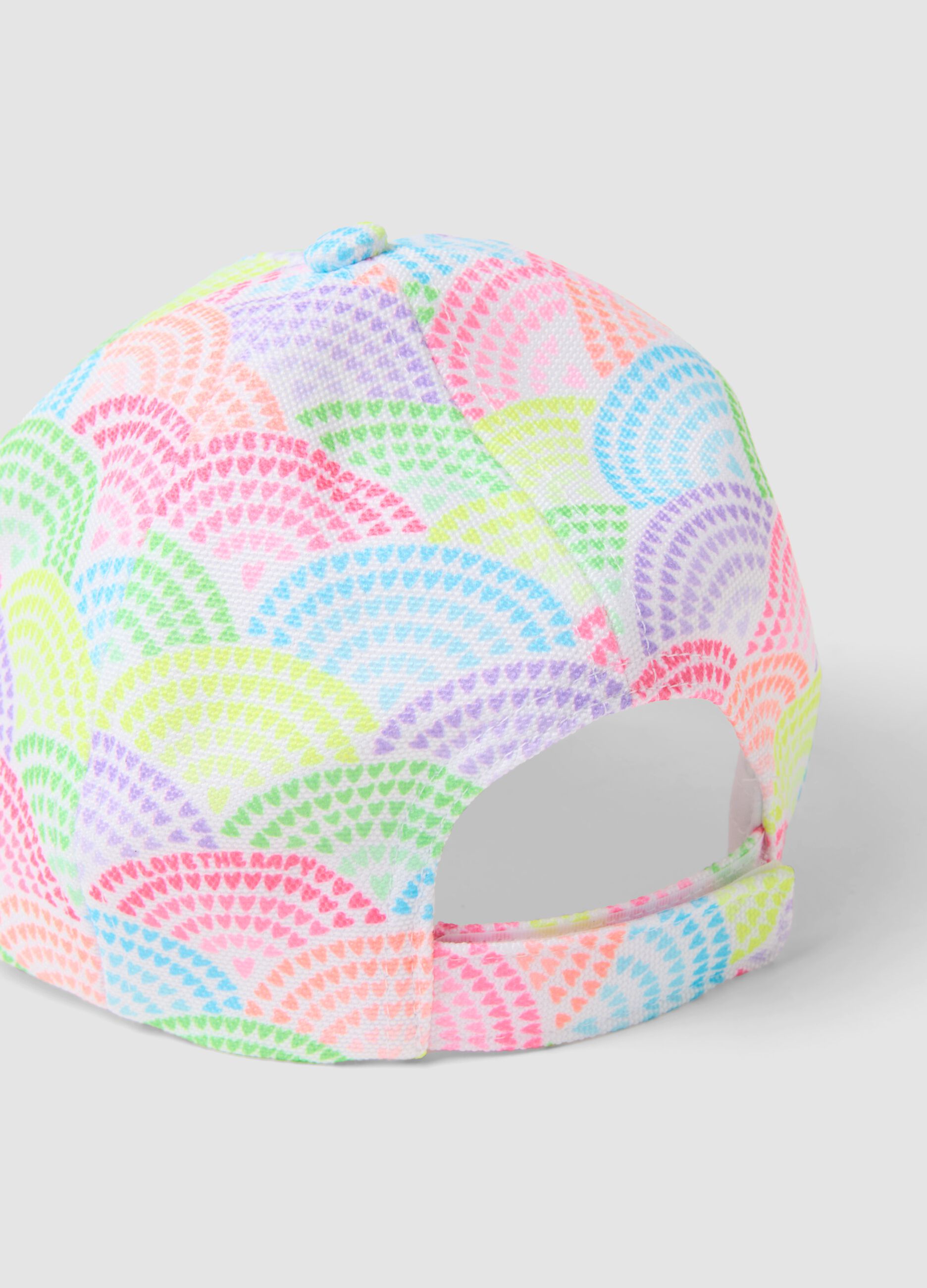 Multicolour patterned baseball cap