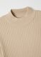 Beige fitted high-neck sweater_5