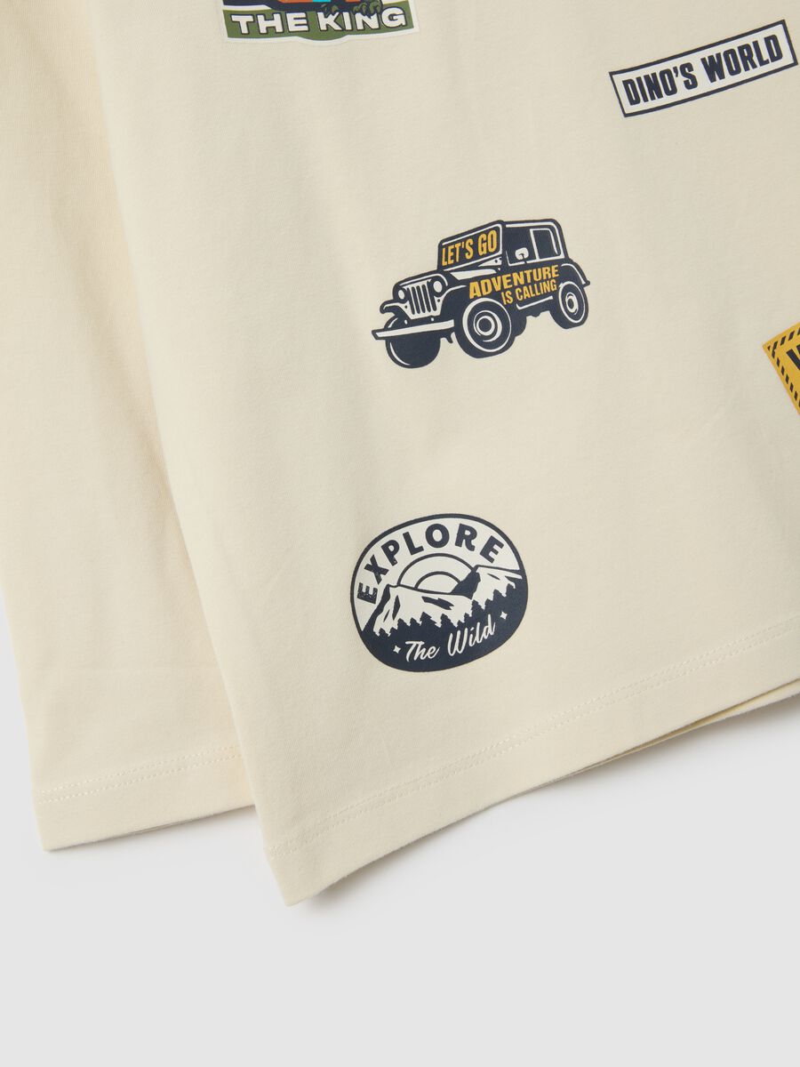 Maglia da bambino in cotone elasticizzato beige regular fit_3