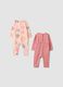 Bipack di tutine rosa in puro cotone con stampa Minnie_1