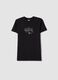 Boys' pure black cotton T-shirt with relaxed fit Warriors_3