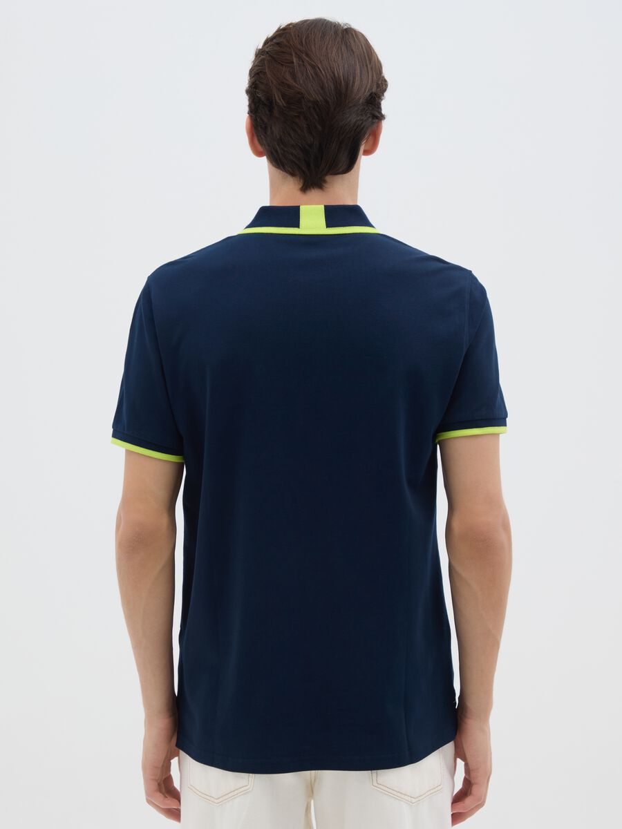 Men's multicolour stretch cotton polo shirt regular fit_3