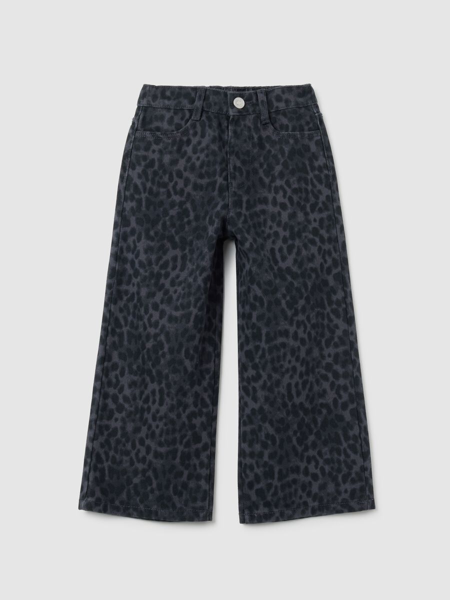 Pantaloni da bambina in puro cotone multicolor cropped_0