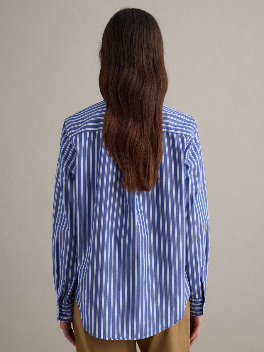 Multicoloured striped pure cotton shirt, regular fit_3