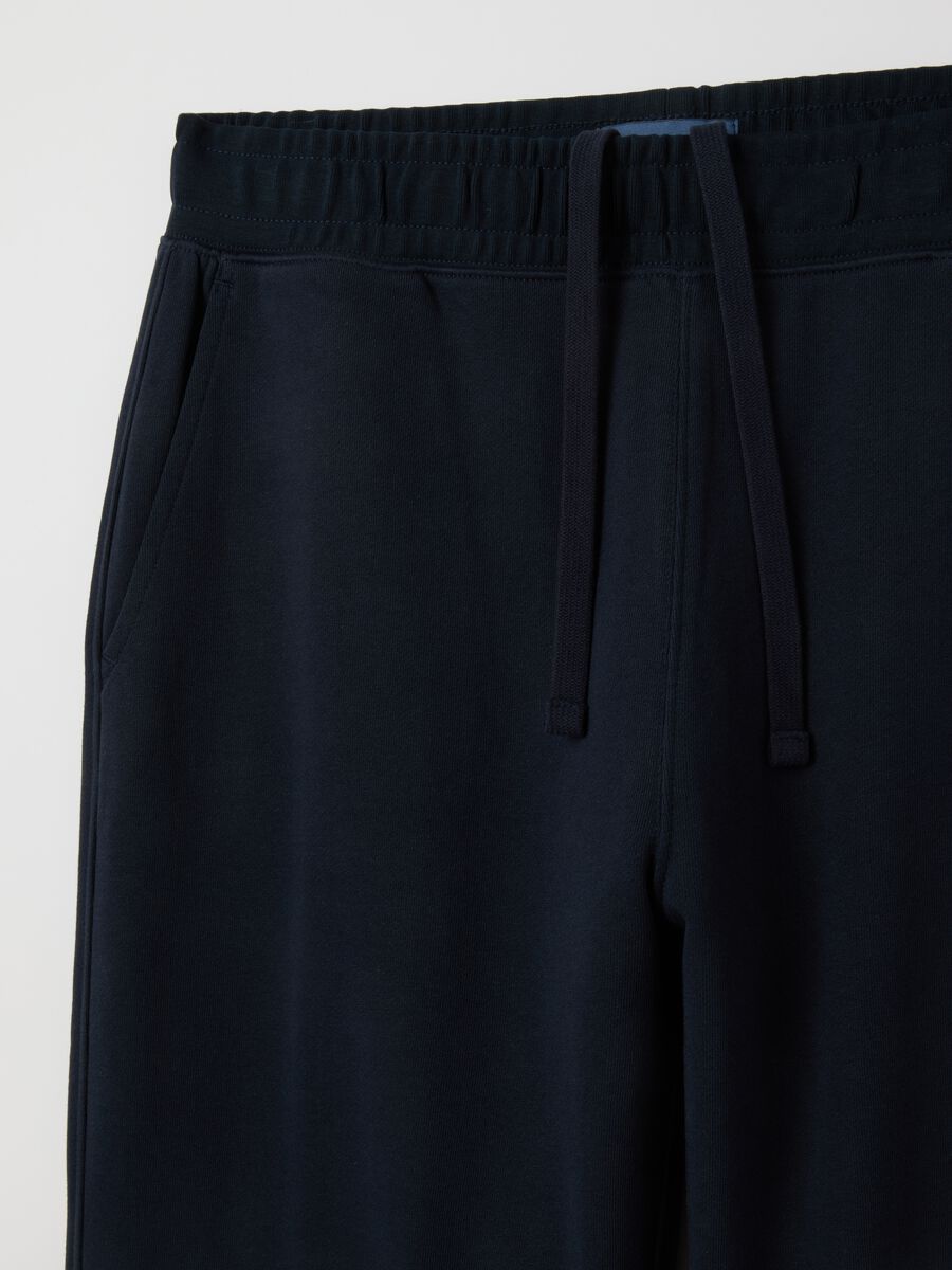 Black pure cotton trousers with oversized fit_1