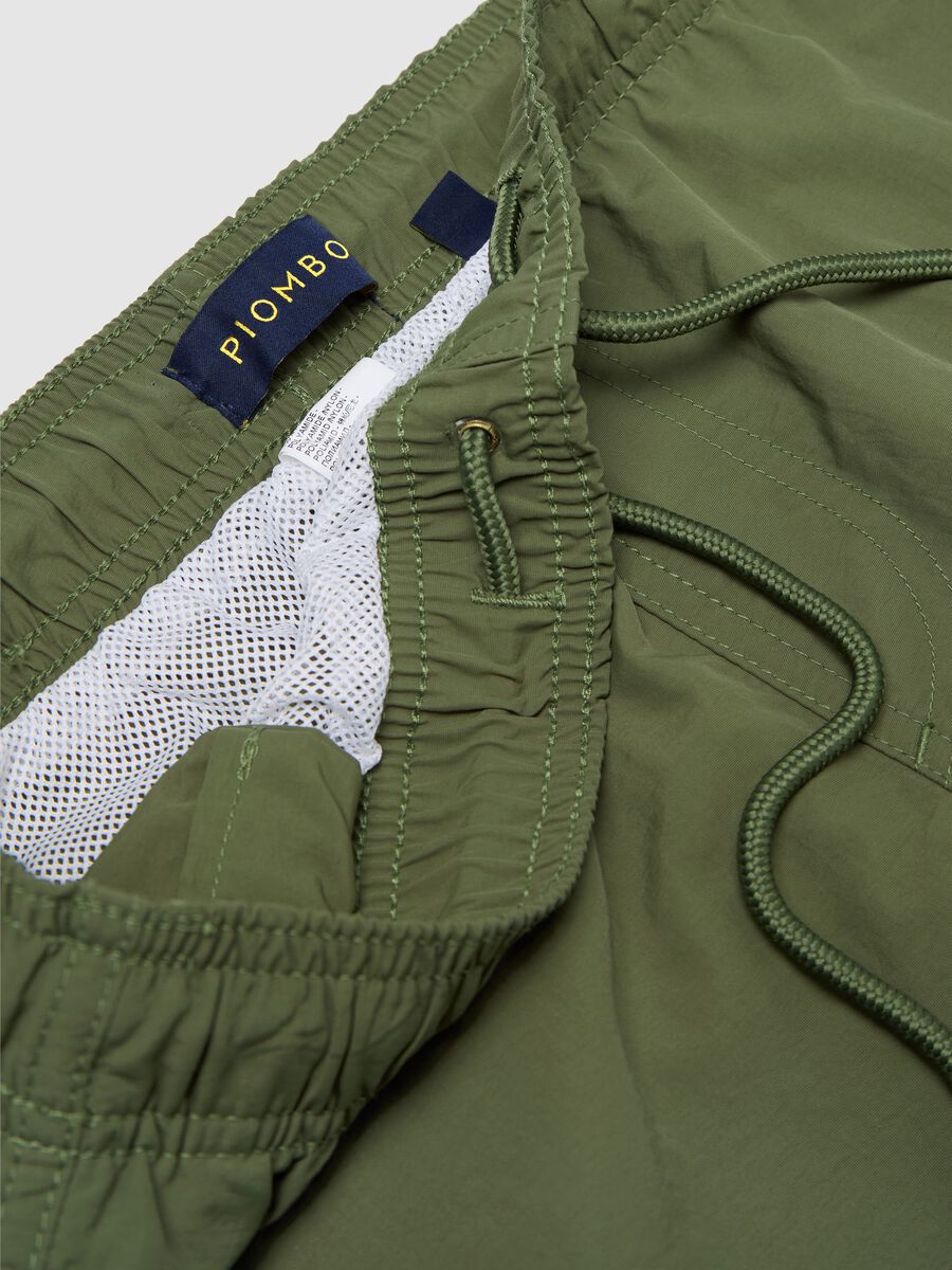 Men’s regular-fit swim boxers in green blend with elastic waist_5