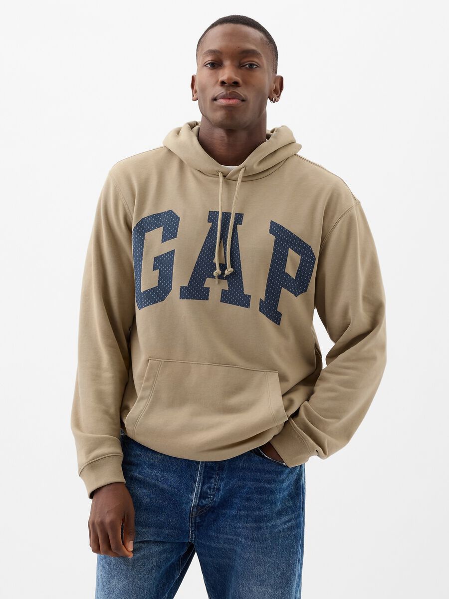 Sweatshirt with hood and maxi logo print_3