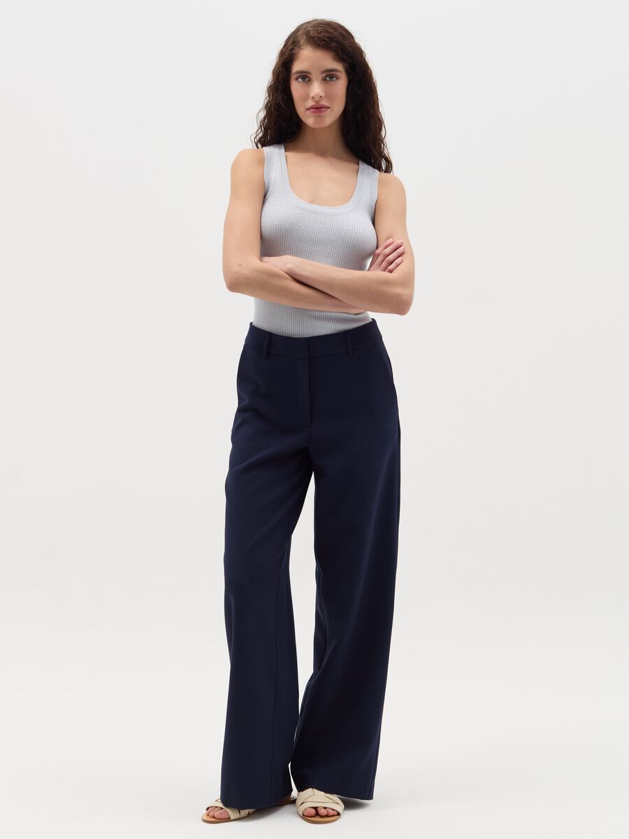 Ribbed lurex tank top_1