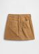 Brown stretch cotton skirt_1