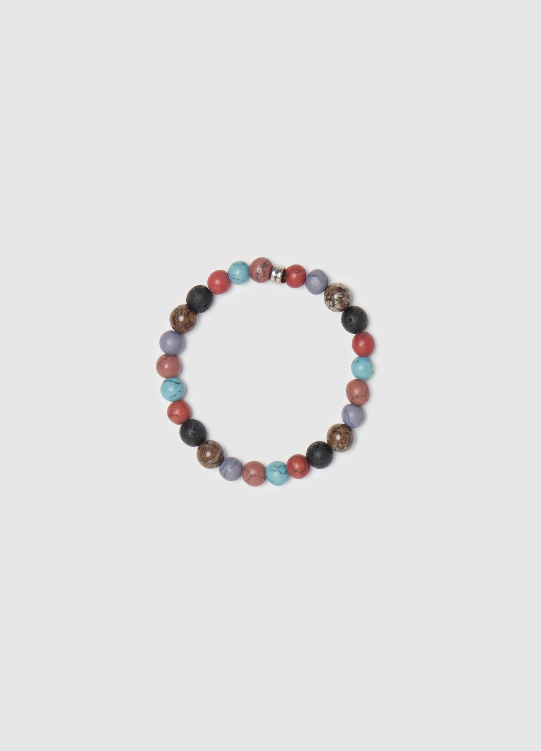 Bracciale con perline effetto marmo