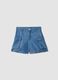 Blue pure lyocell cargo shorts for girls, regular fit_0