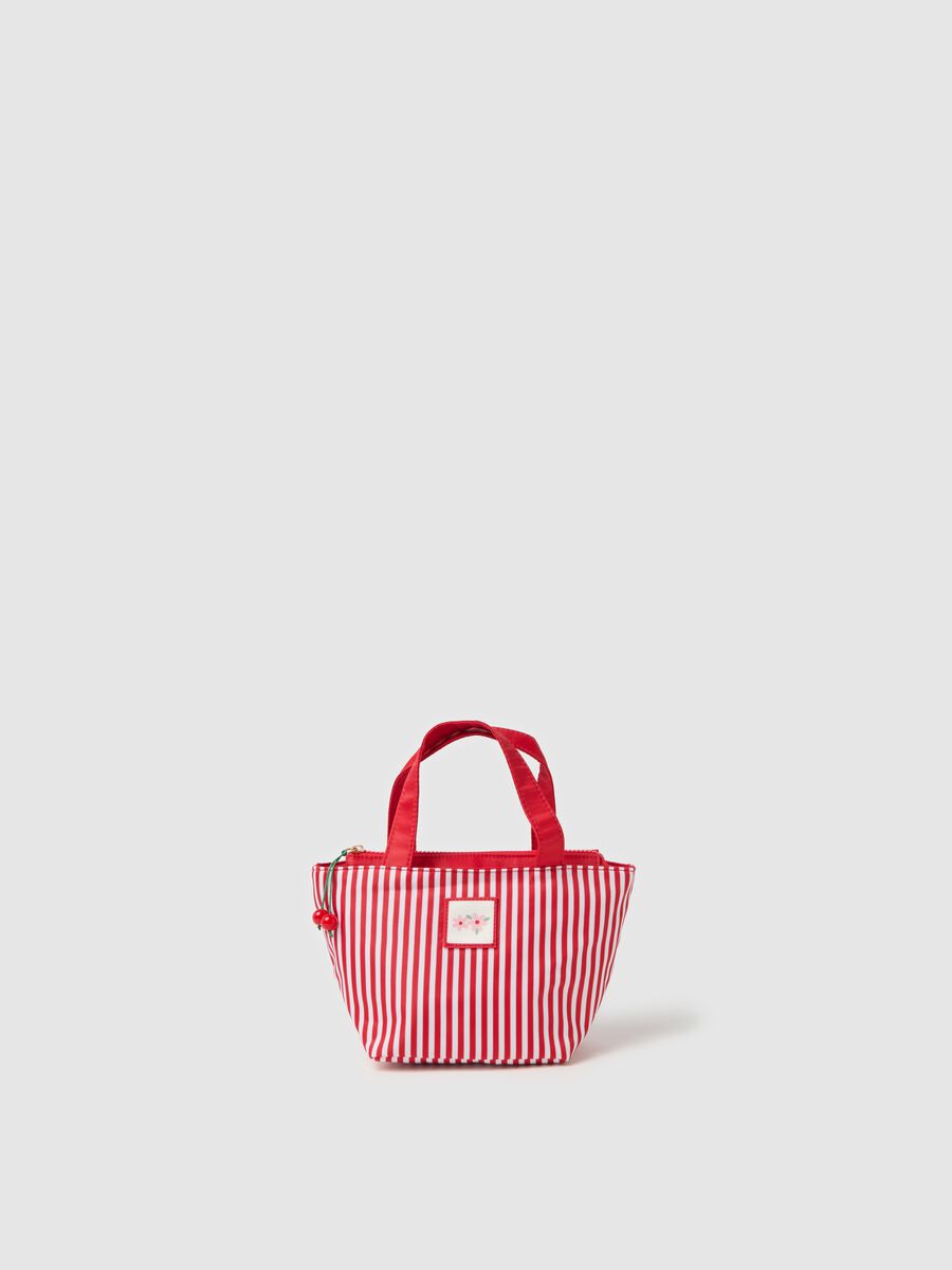 Small striped bag with handles_0