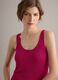 Pink viscose-blend regular-fit glitter tank top_0