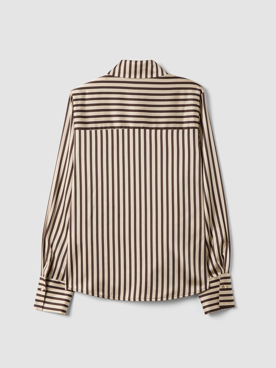 Yellow shirt with brown stripes in stretch fabric_6
