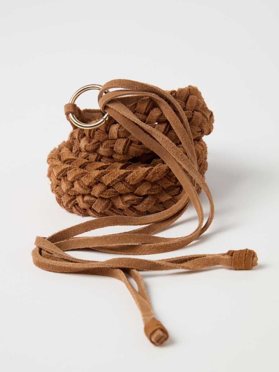Braided belt in suede_2