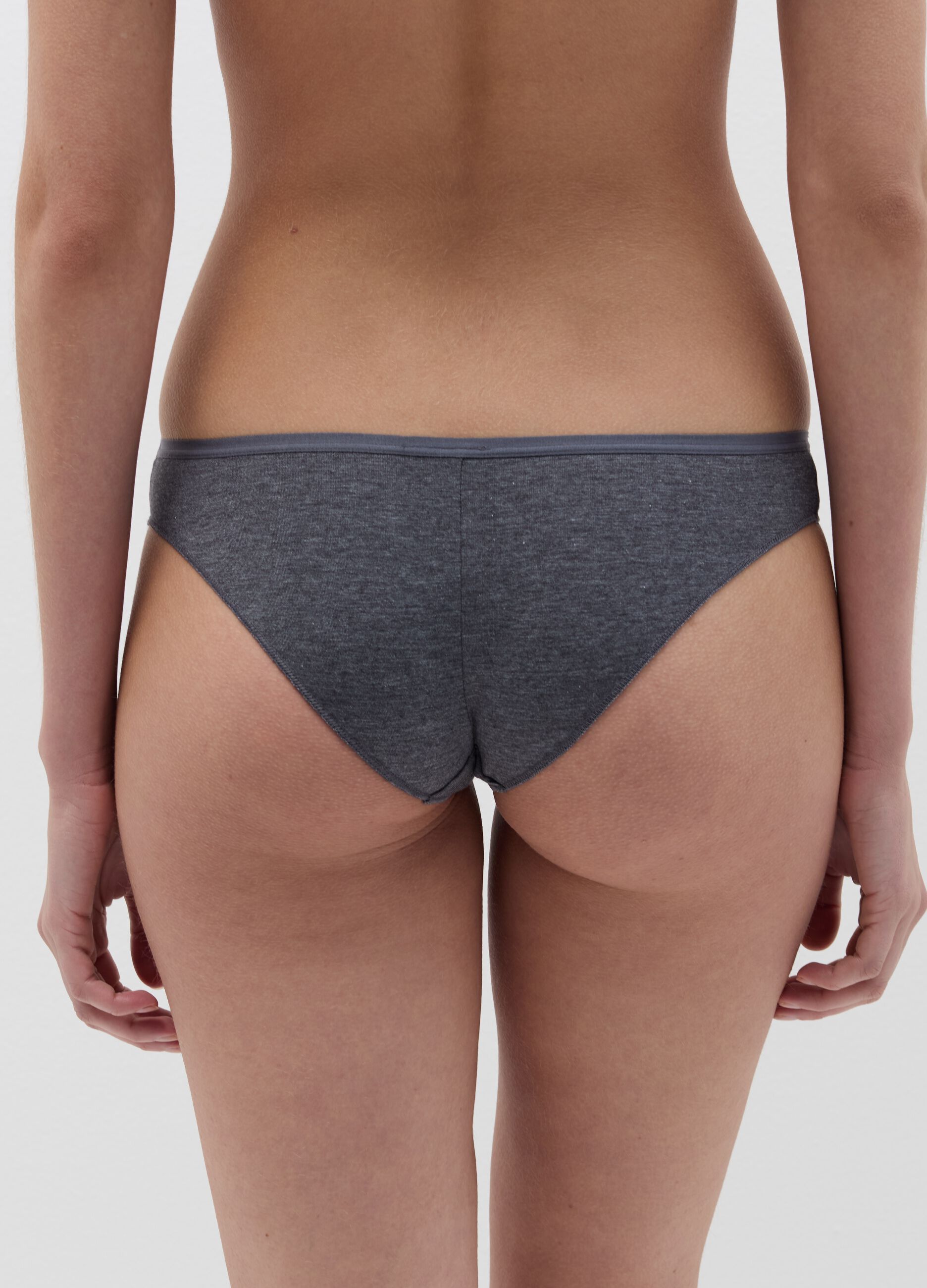Five-pack Brazilian-cut briefs in stretch cotton