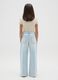 Girls' pure cotton blue jeans_1