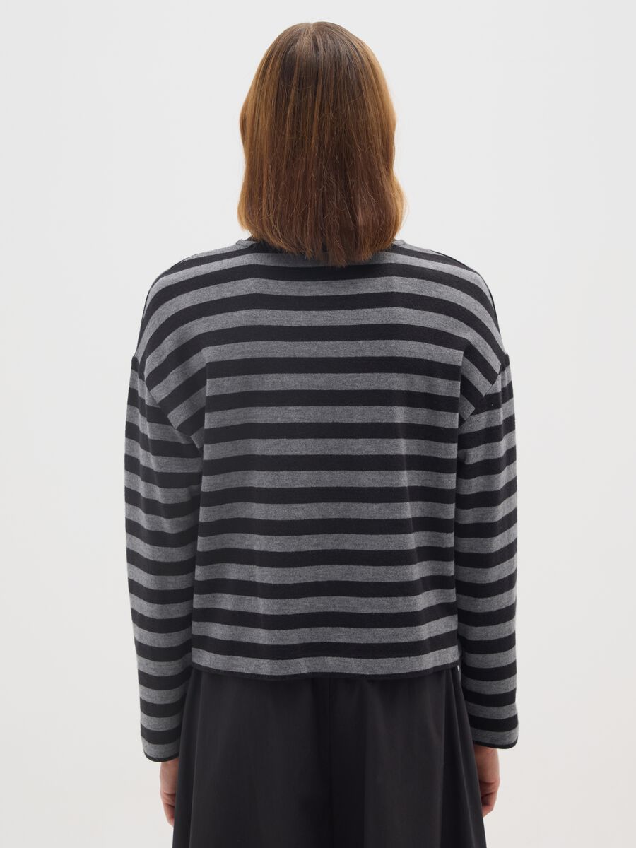 Multicolour striped regular fit sweater_2