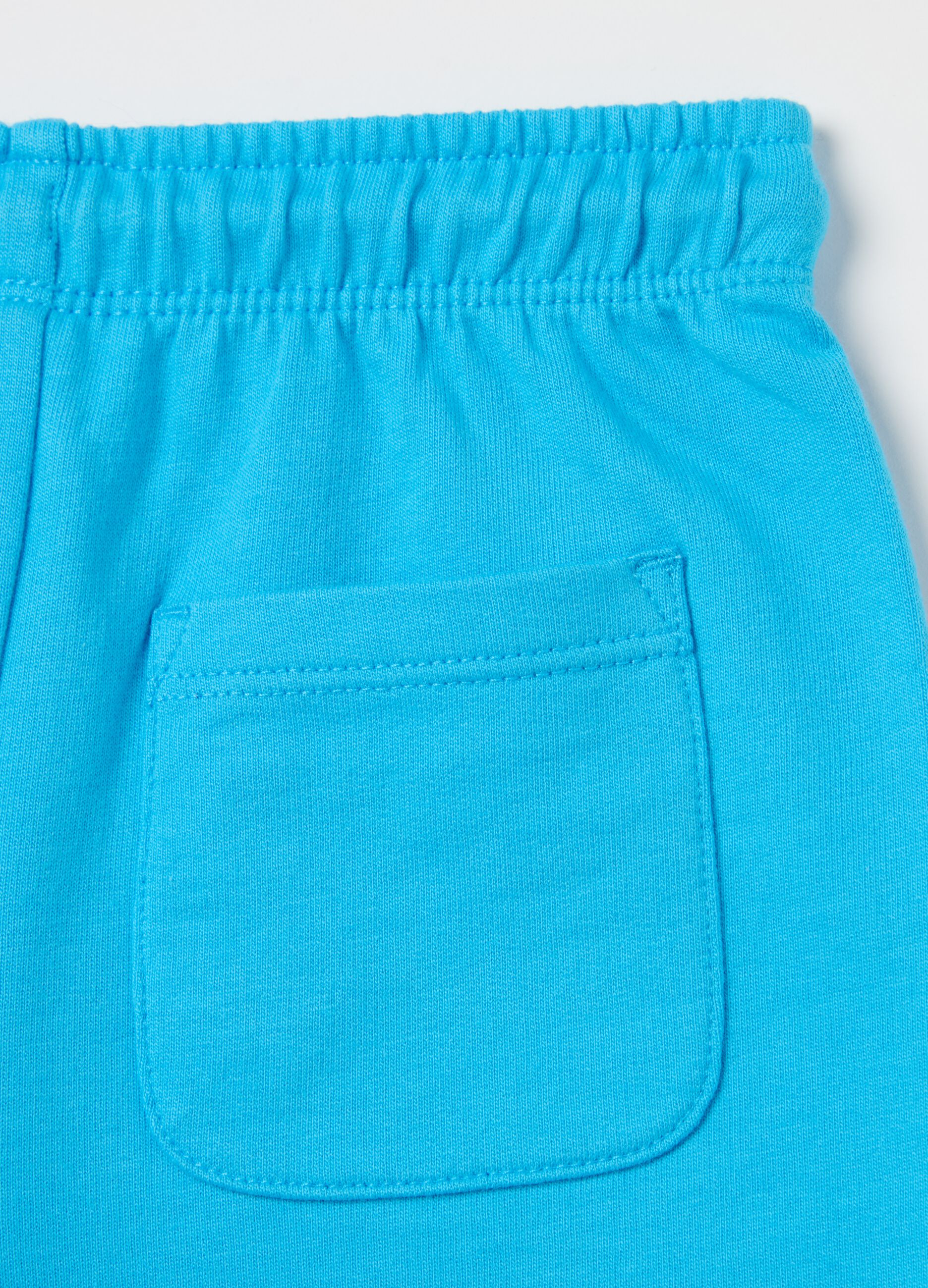 Bermuda shorts in French terry with drawstring
