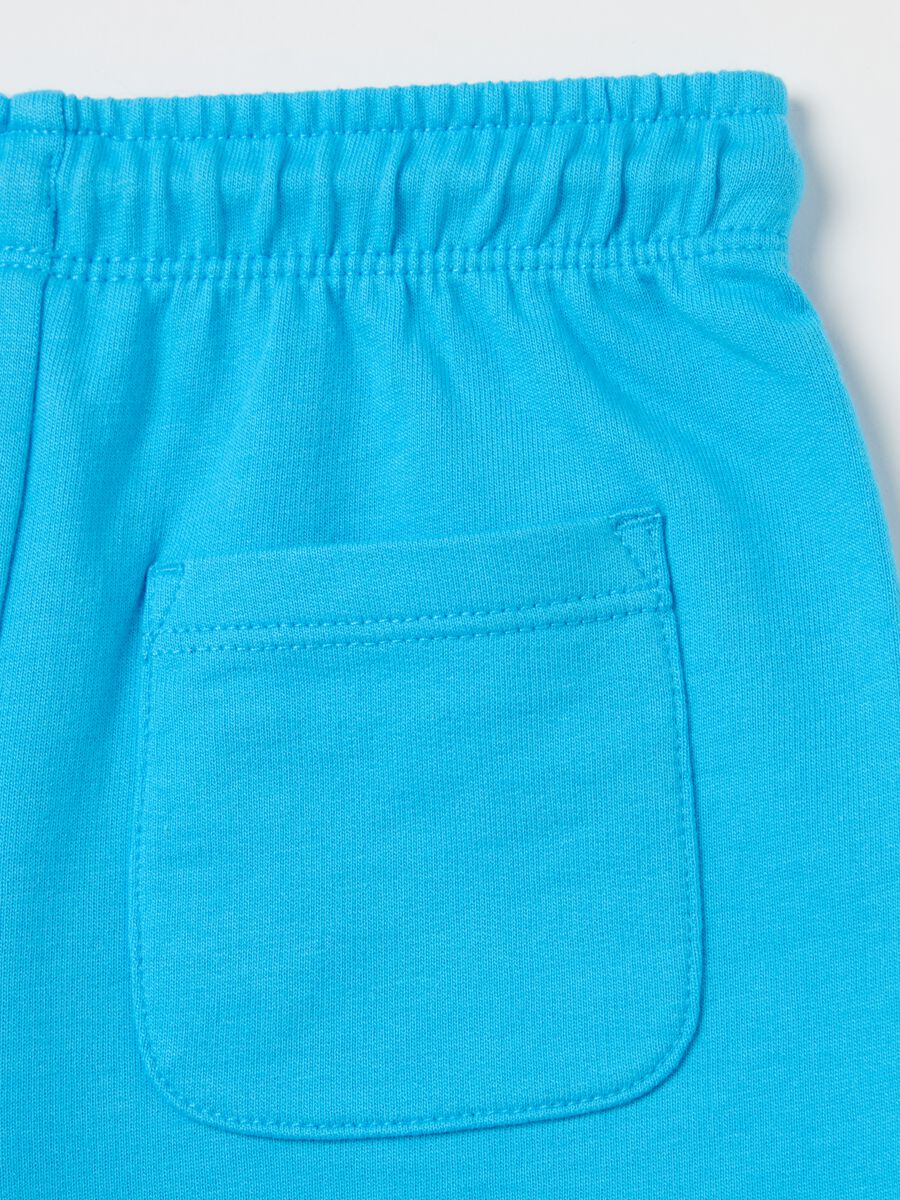Bermuda shorts in French terry with drawstring_3