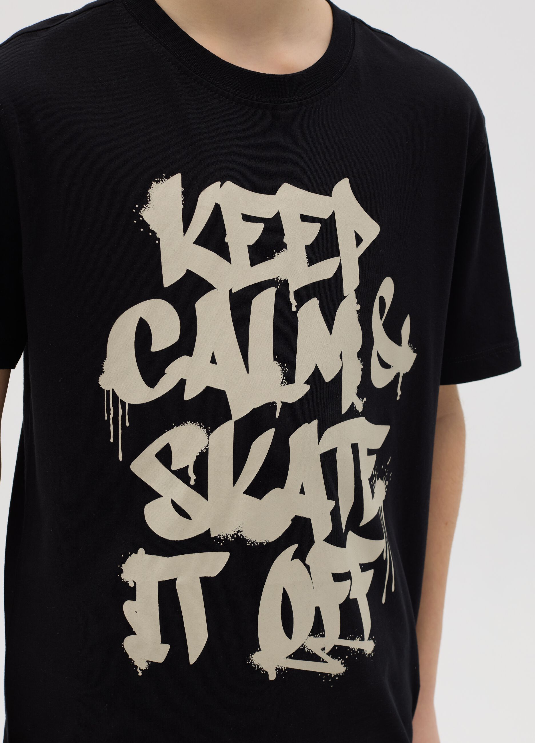 Cotton T-shirt with print