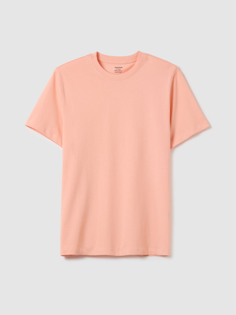 Men's Pink Pure Cotton Regular Fit T-shirt_4