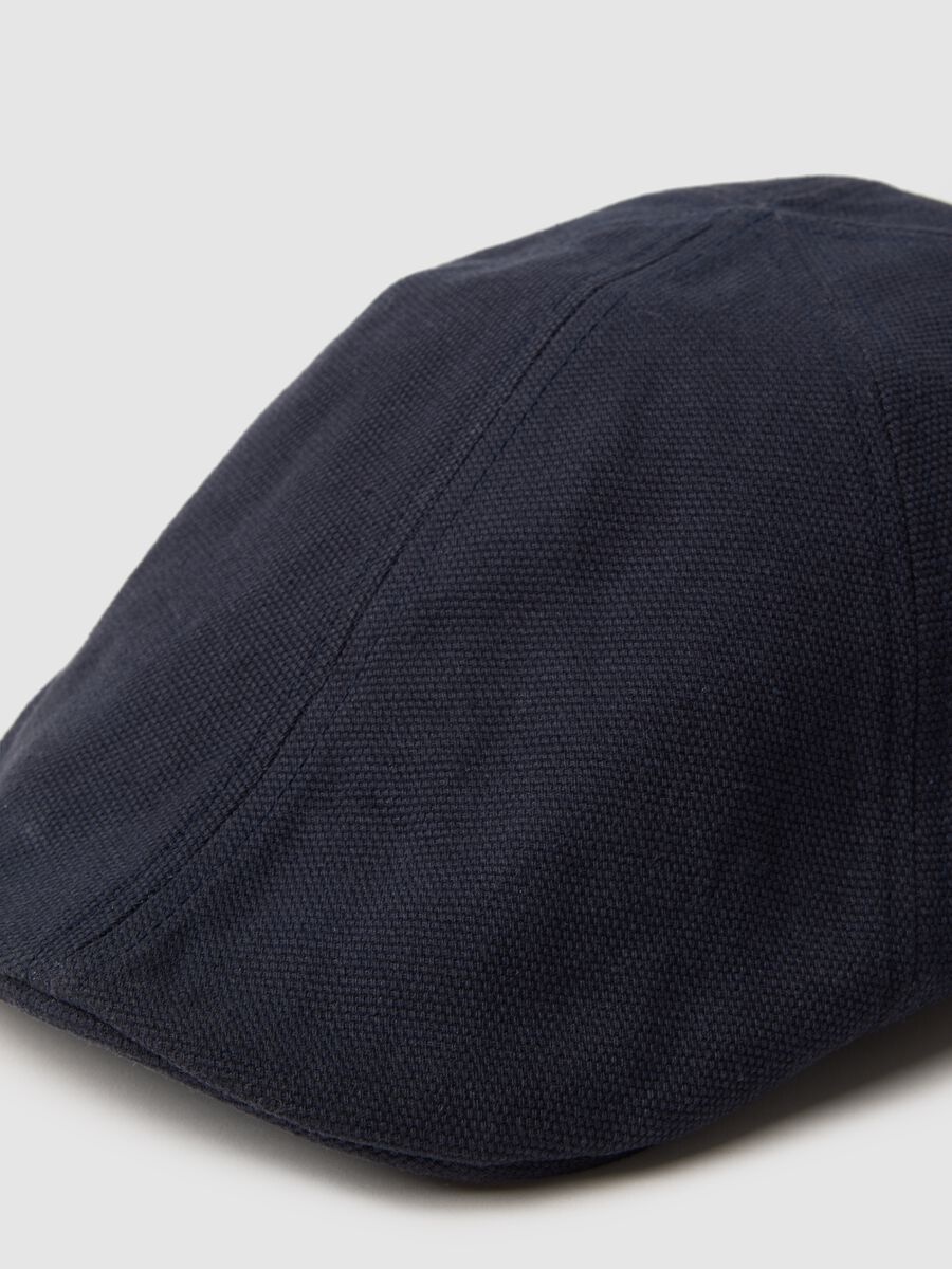 Cappello coppola in puro cotone blu_1