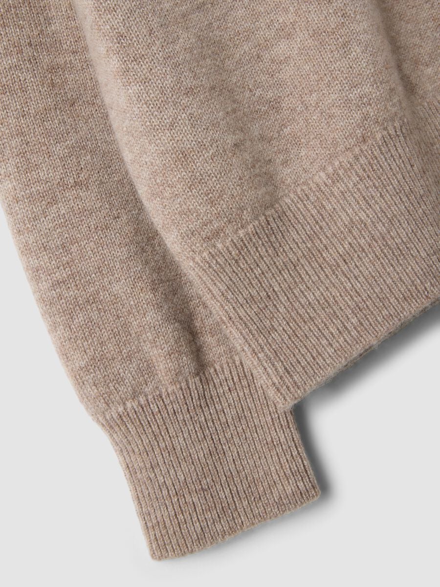 Beige pure cashmere oversized jumper_5