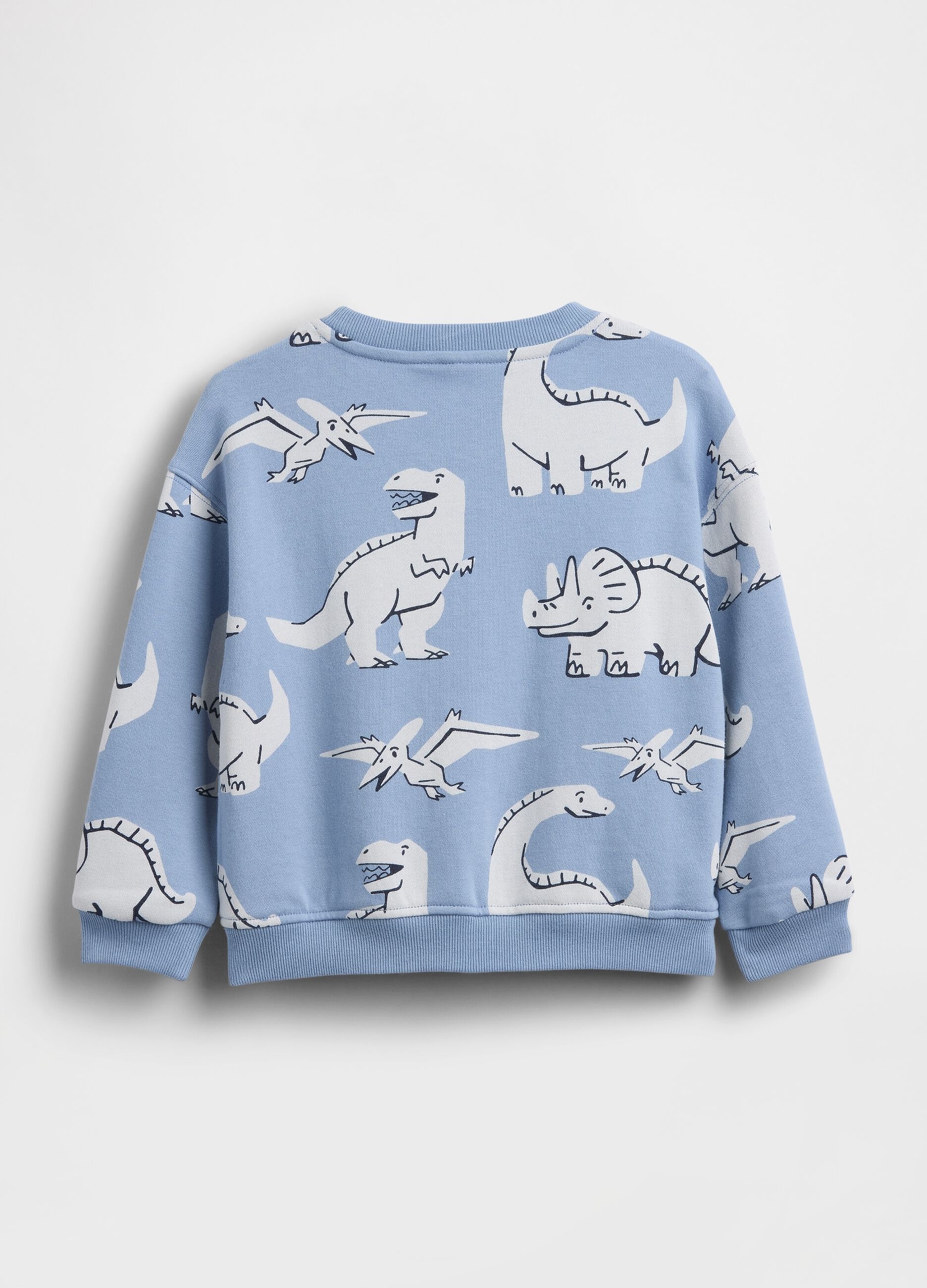 Cotton-blend sweatshirt with dinosaur print
